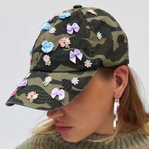 Camo Bow Baseball Hat - NWT